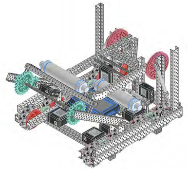 CAD render of the 5956F VEX competition robot