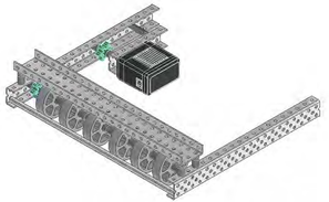 Isometric CAD detail of a robot mechanism